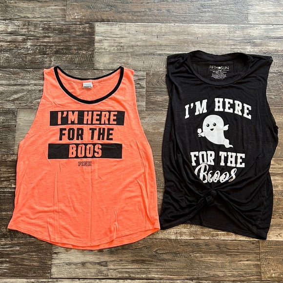 PINK Victoria's Secret Tops - Victorias Secret Pink Here for the Boos tank top bundle women’s large Halloween